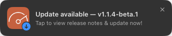 Update notification