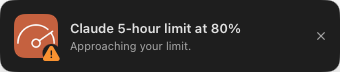 80% limit warning